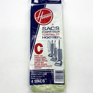 Hoover Genuine Type C Vacuum Cleaner Refill Bags-Lightweight Uprights-4 Pk-New